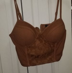 Entry Brown crop top